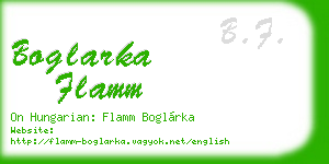 boglarka flamm business card